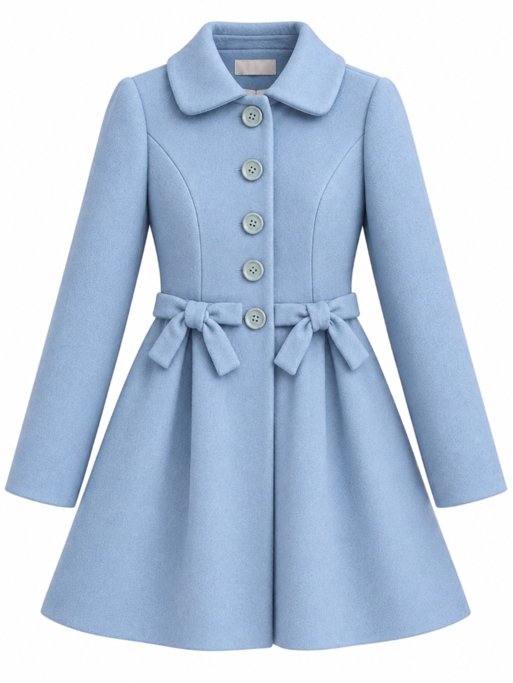 Elegant baby blue wool jacket